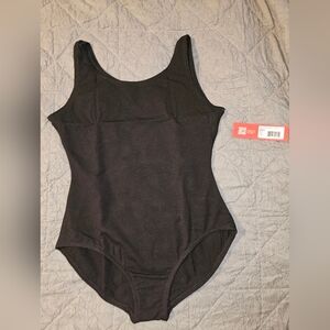 Capezio XL Girls High Neck Tank Black Leotard NWT